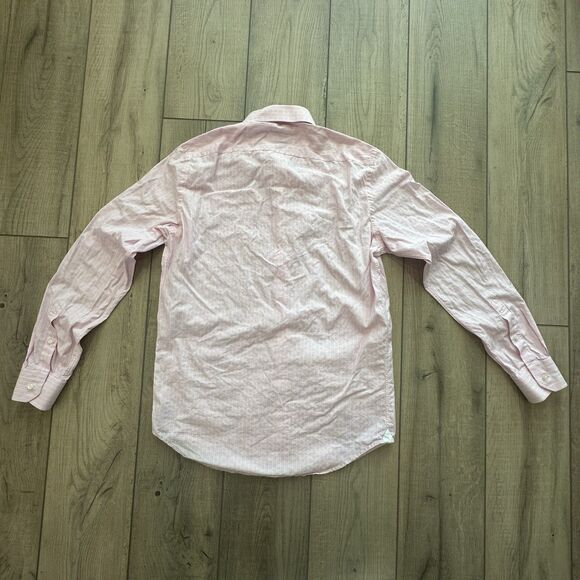 Robert Graham Shirt Mens 38 15 Regular Striped Button Down Long Sleeve Pink - Picture 9 of 9